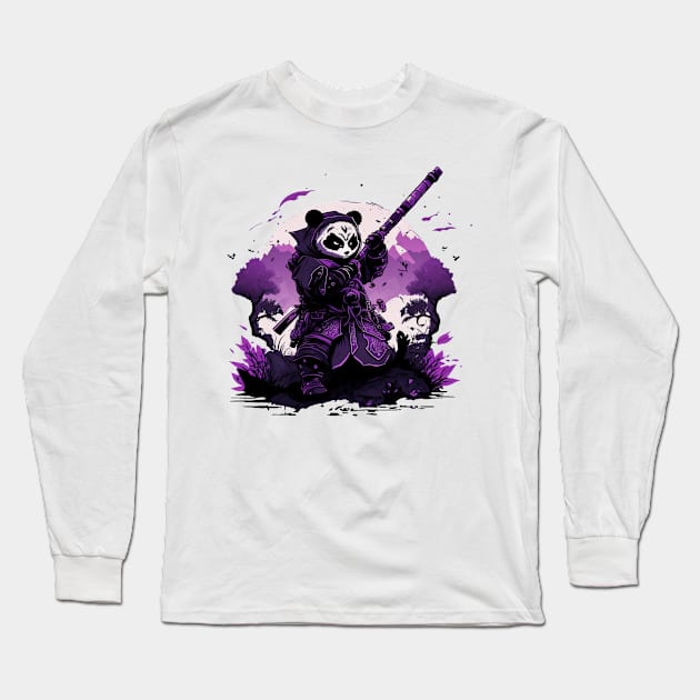 Samurai Panda Long Sleeve T-Shirt by Billy23-Shop